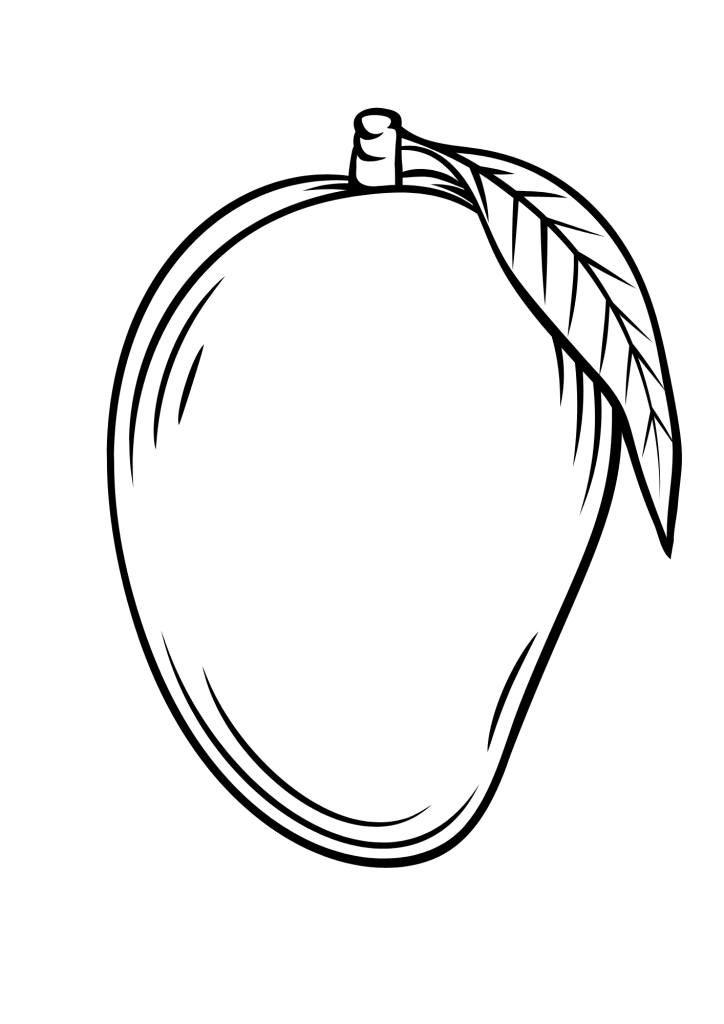 Printable Mango Fruits Coloring Pages