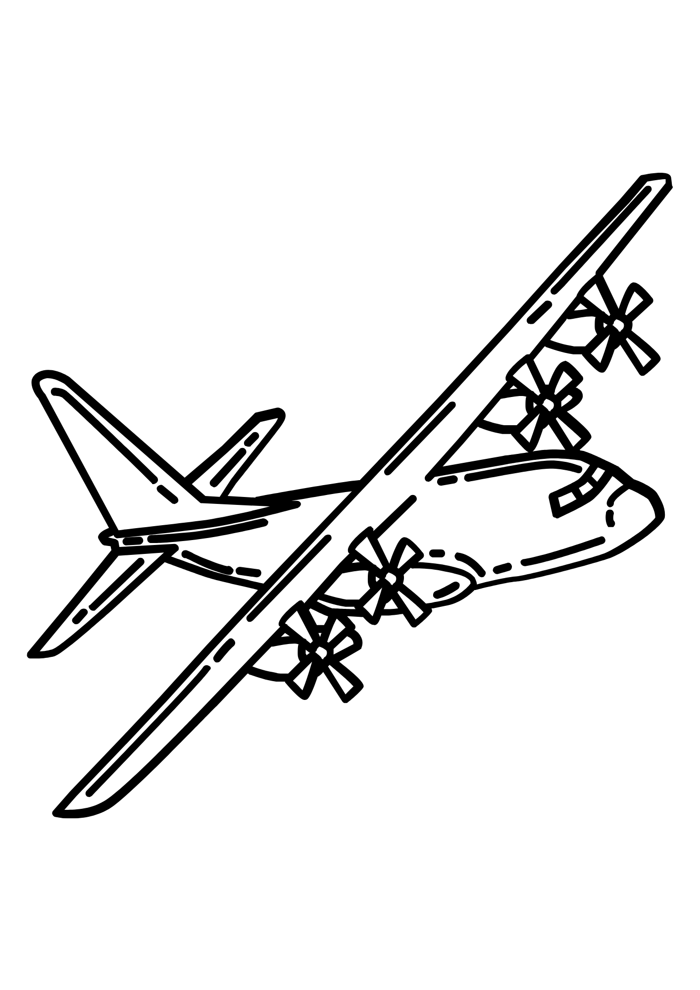 Airplane For Children Image Coloring Pages