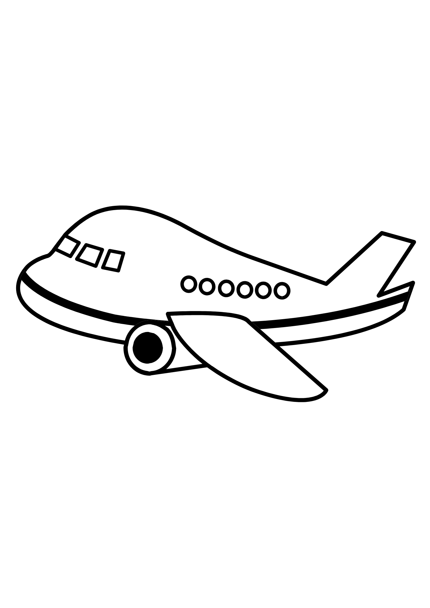 Airplane For Children Picture Coloring Pages