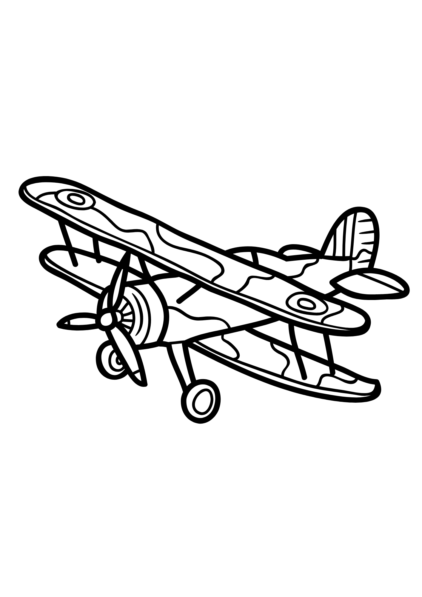Airplane Line Coloring Pages