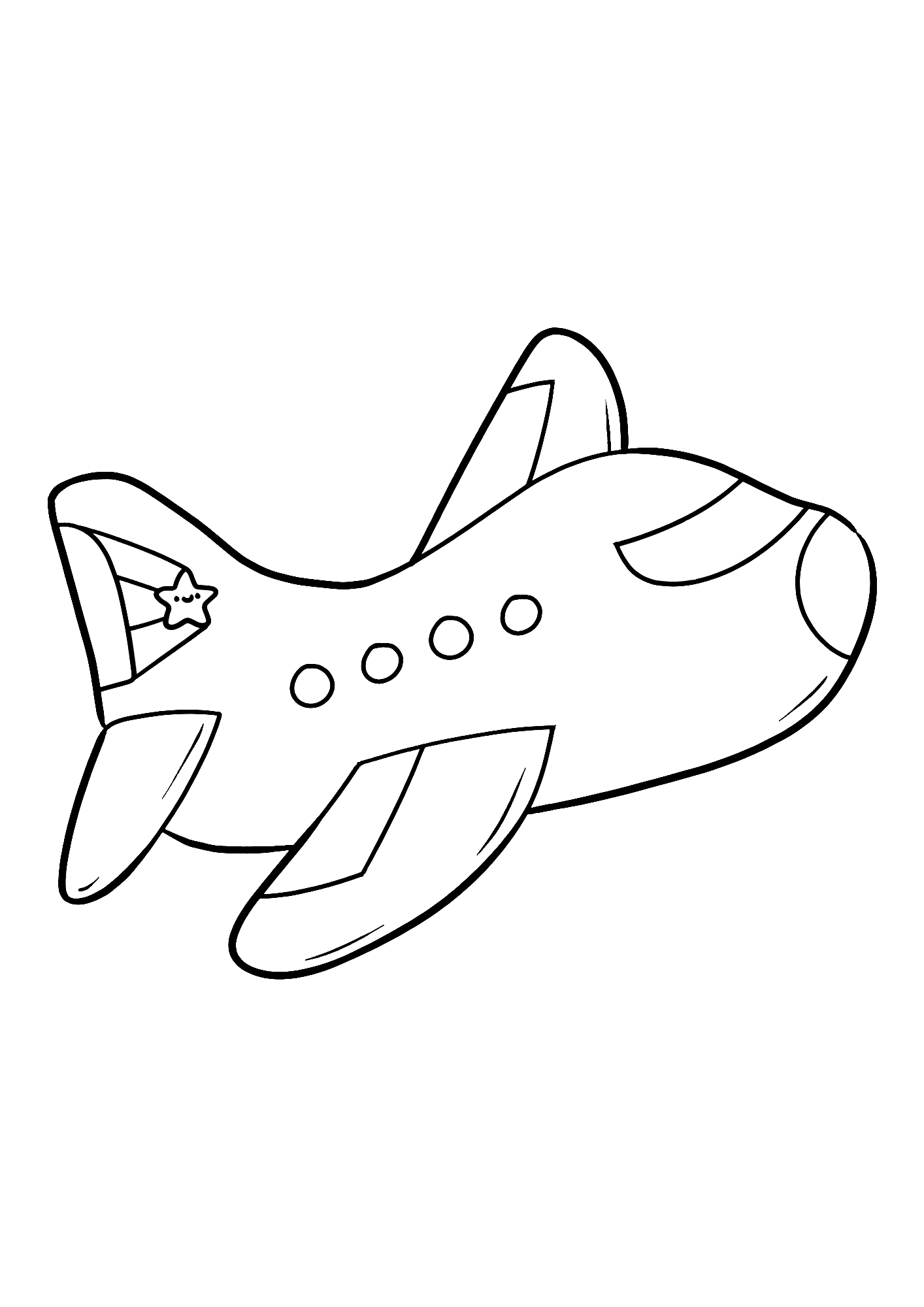Airplane Picture Coloring Page