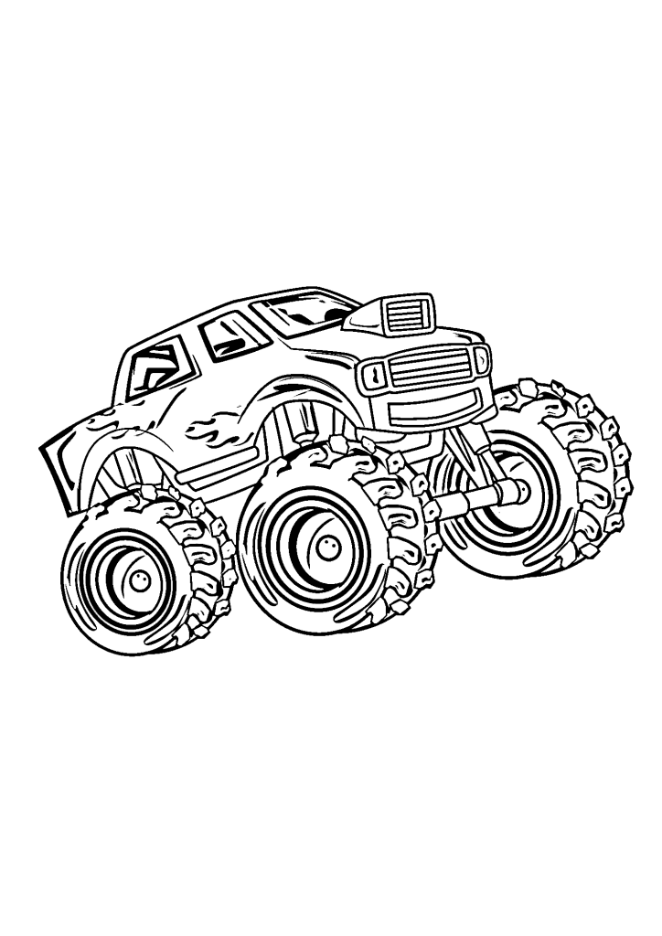 Cute Truck Free Printable Coloring Pages