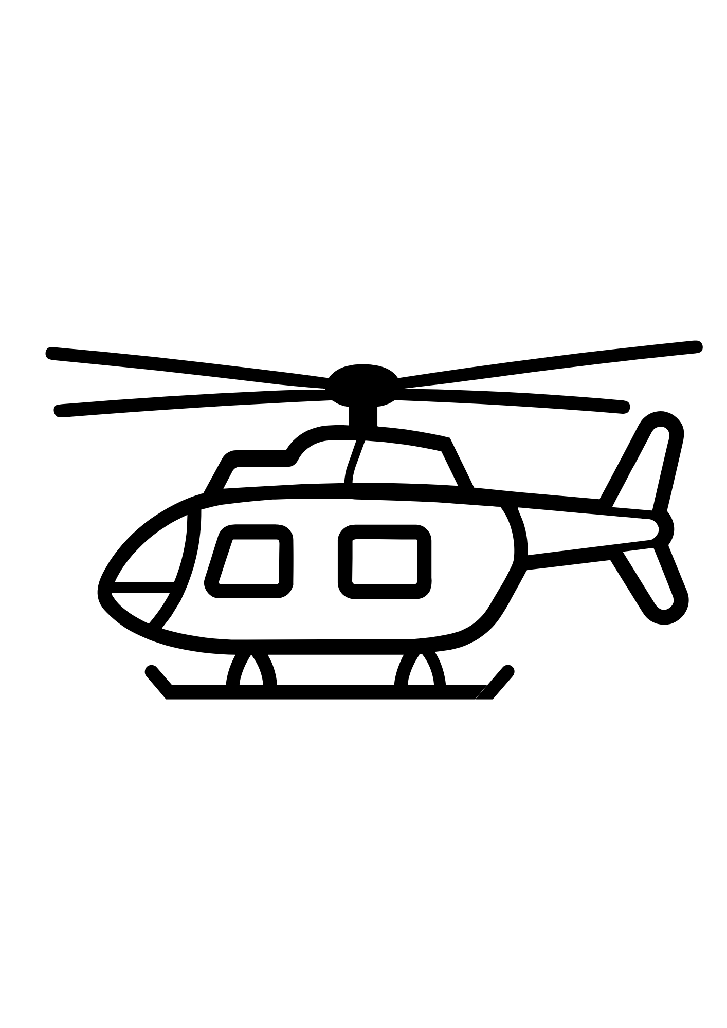 Helicopter Drawing Coloring Pages