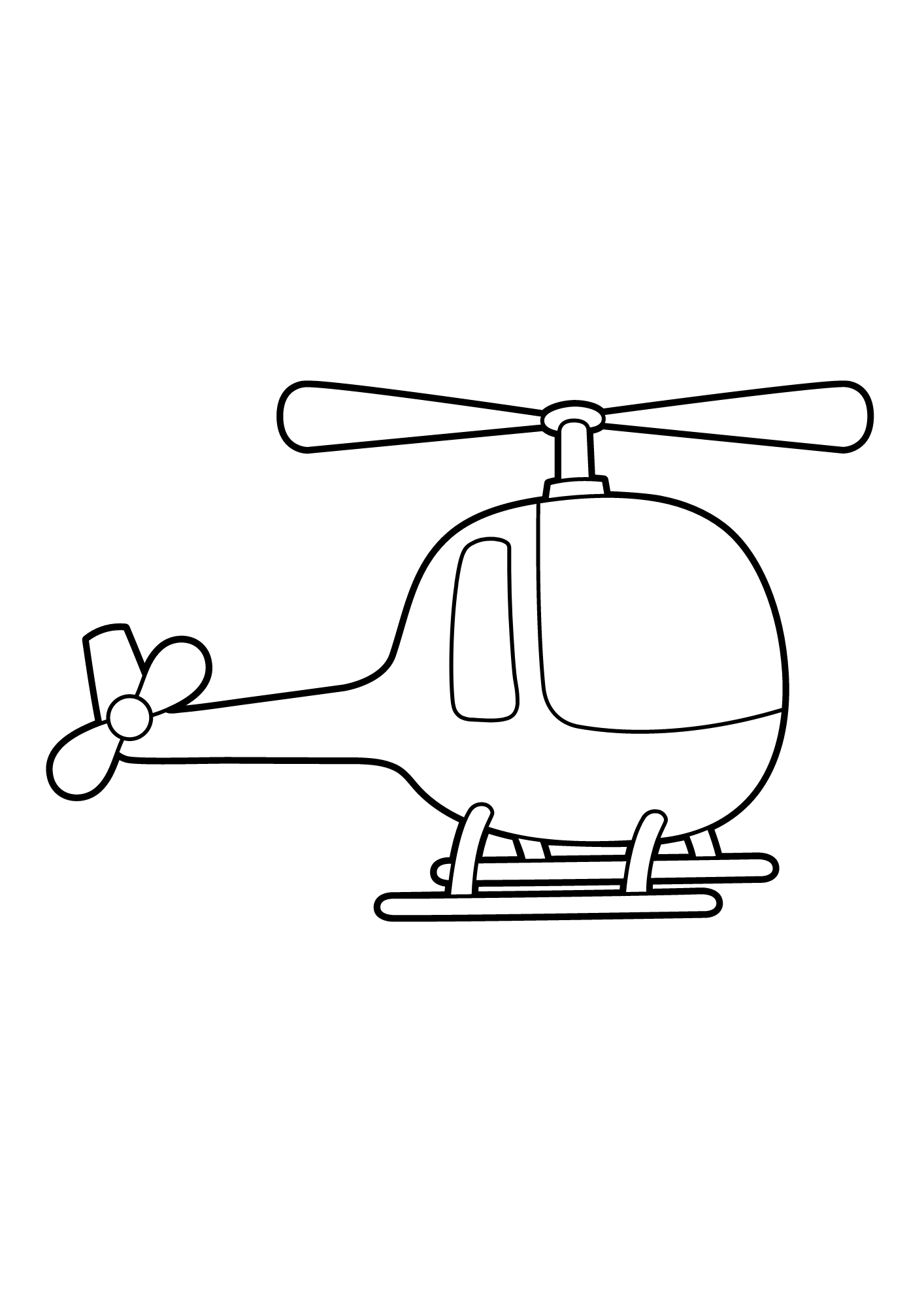 Helicopter For Children Coloring Pages