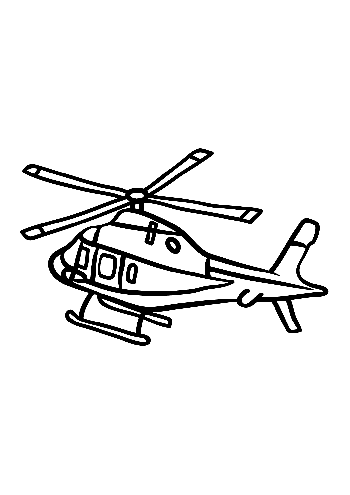 Helicopter For Kids Coloring Pages