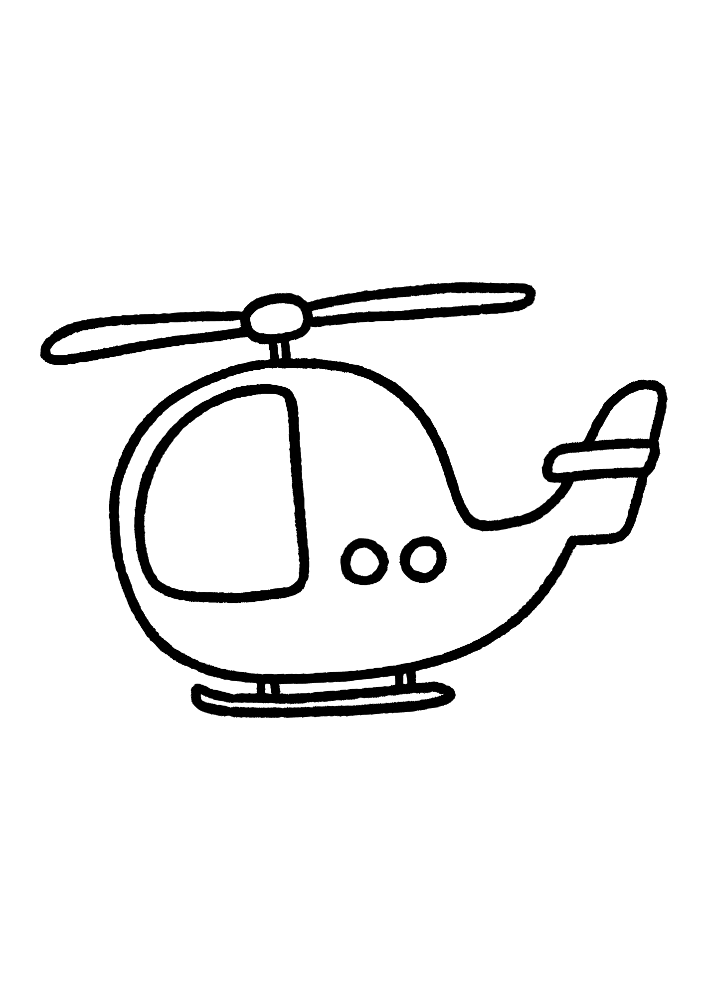 Helicopter Outline Coloring Pages