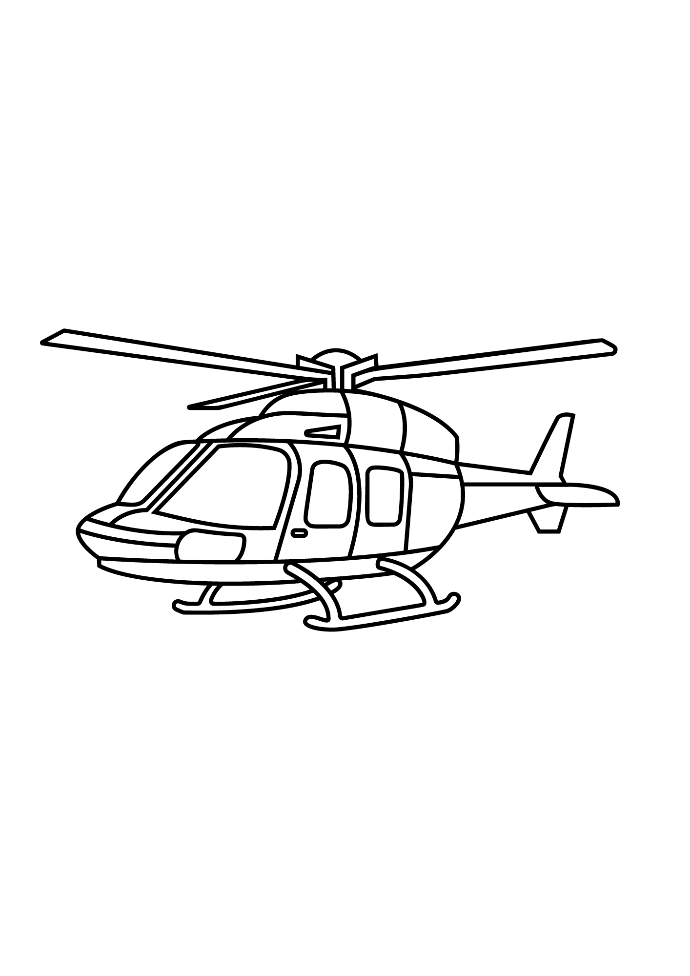 Helicopter Painting for Children Coloring Pages