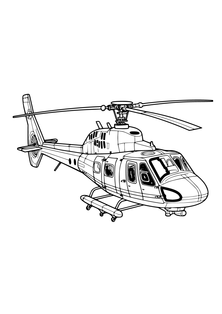 Helicopter Picture Coloring Pages