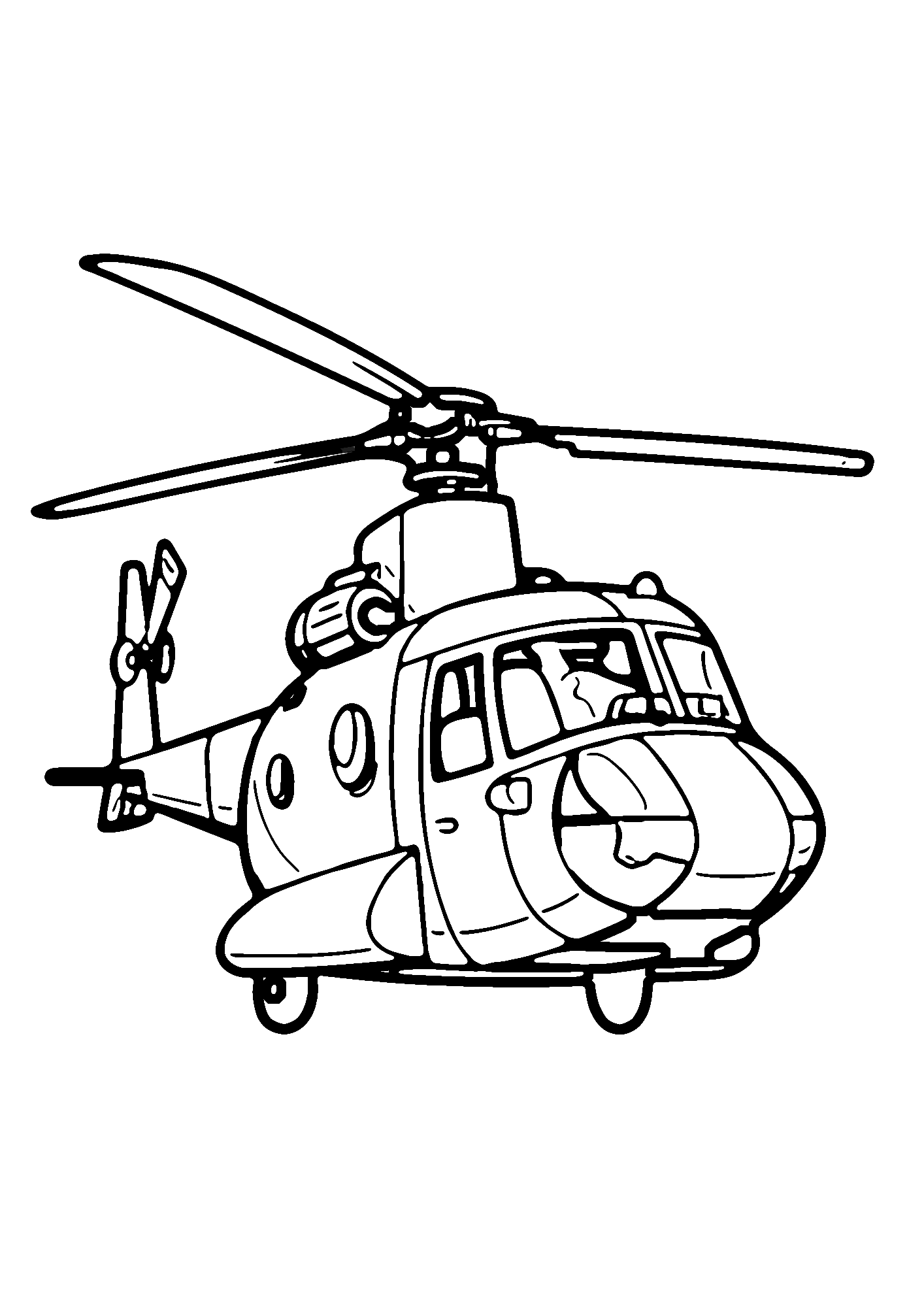 Image Of Helicopter Coloring Pages