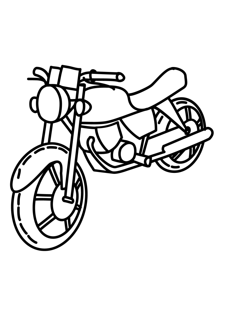 Motorcycle Line Style Sketch Coloring pages