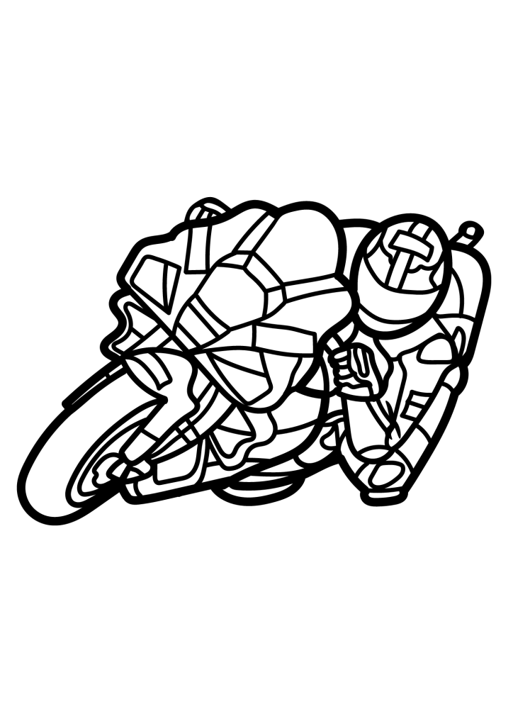 Motorcycle Racing Coloring pages