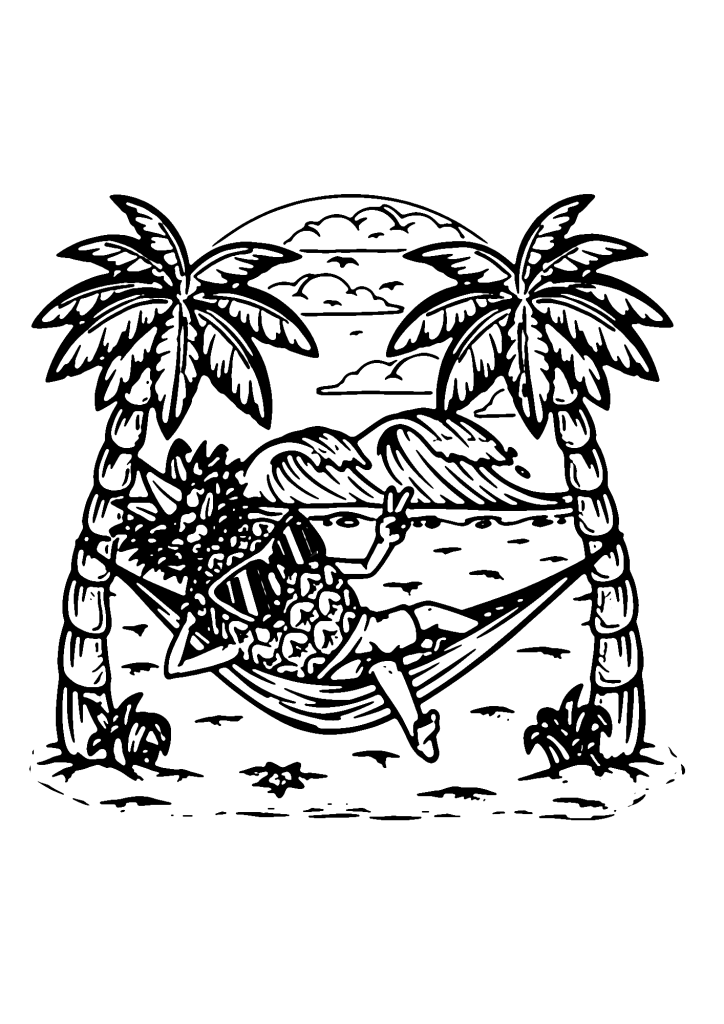 Pineapple Picture Coloring Pages