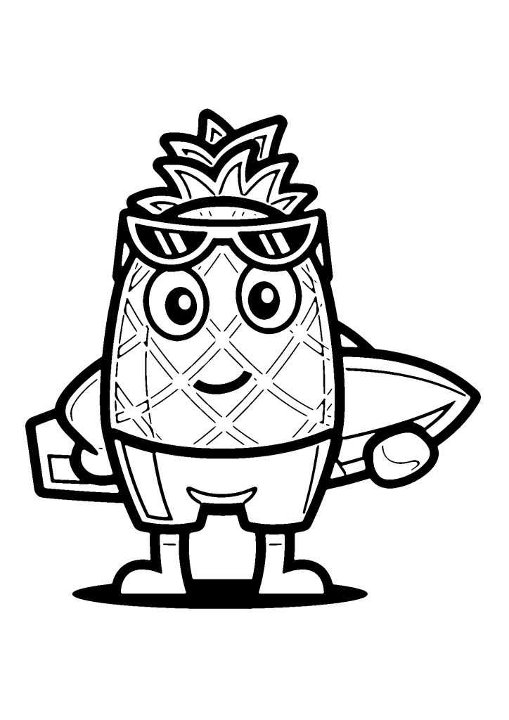 Pineapple Image Painting Coloring Pages