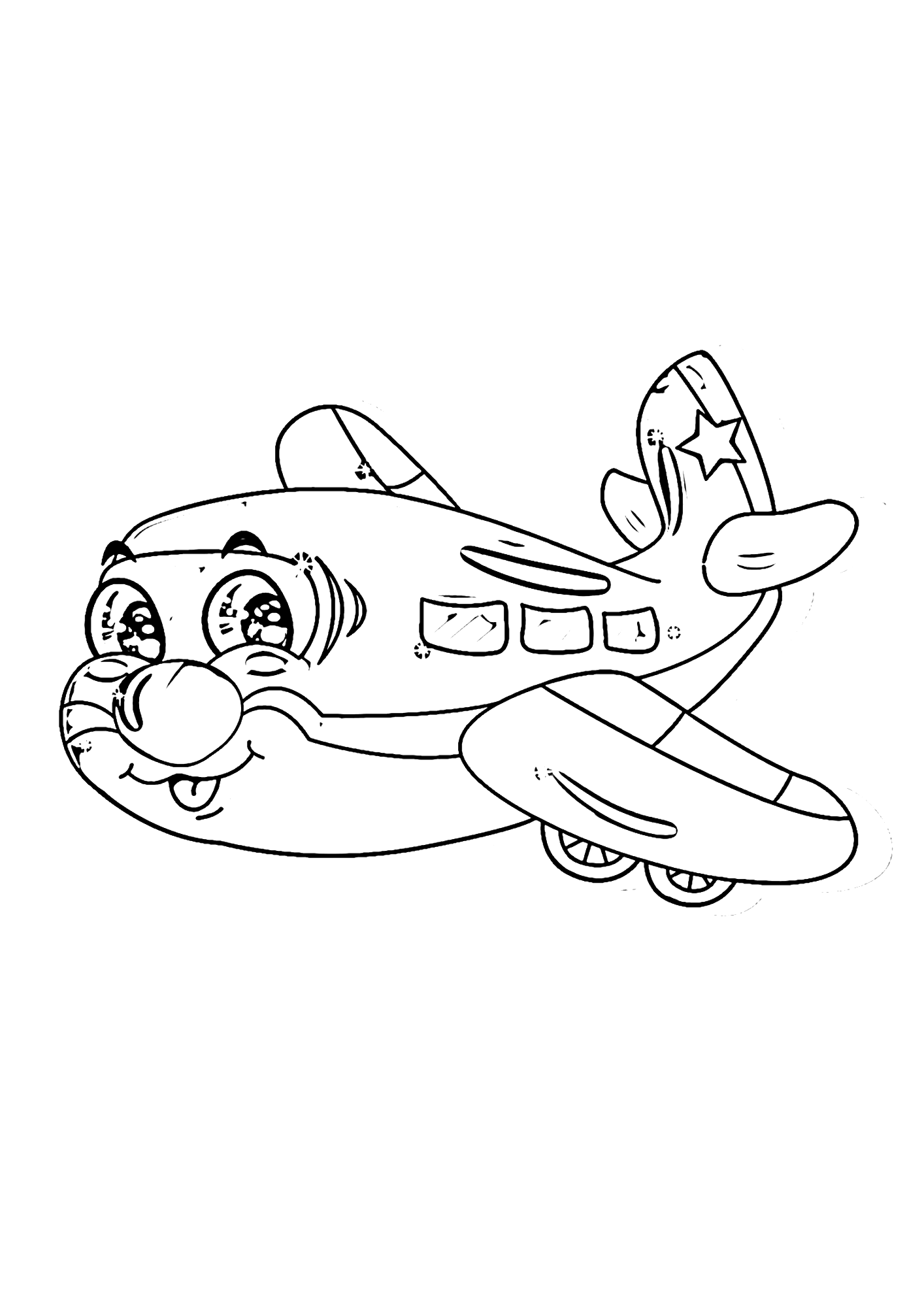 Sweet Airplane Coloring Pages