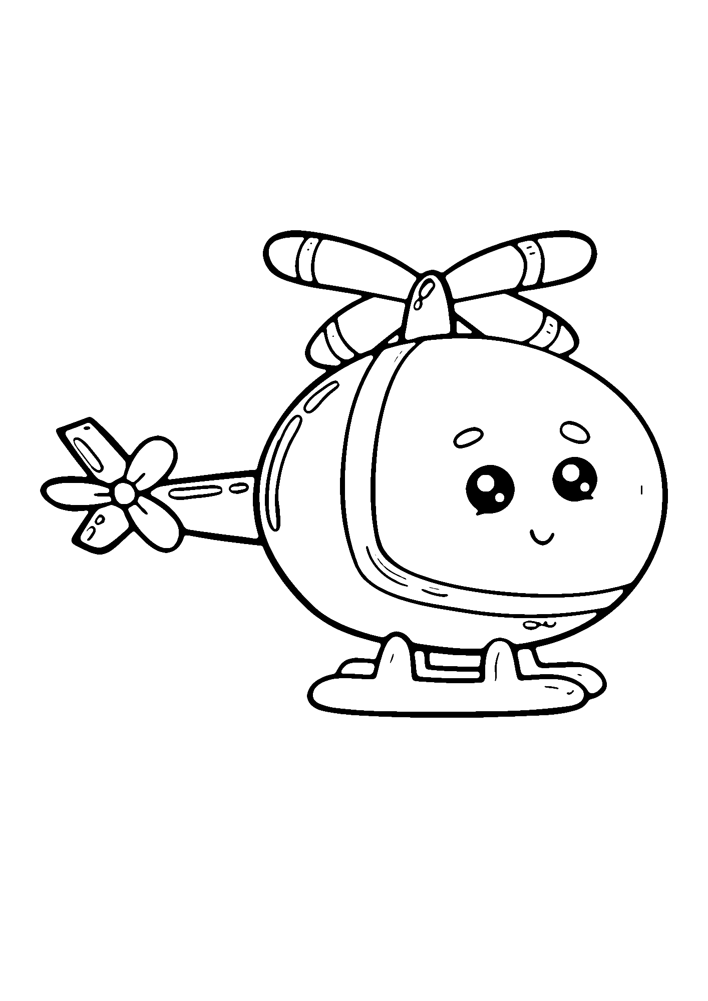 Sweet Helicopter Coloring Pages