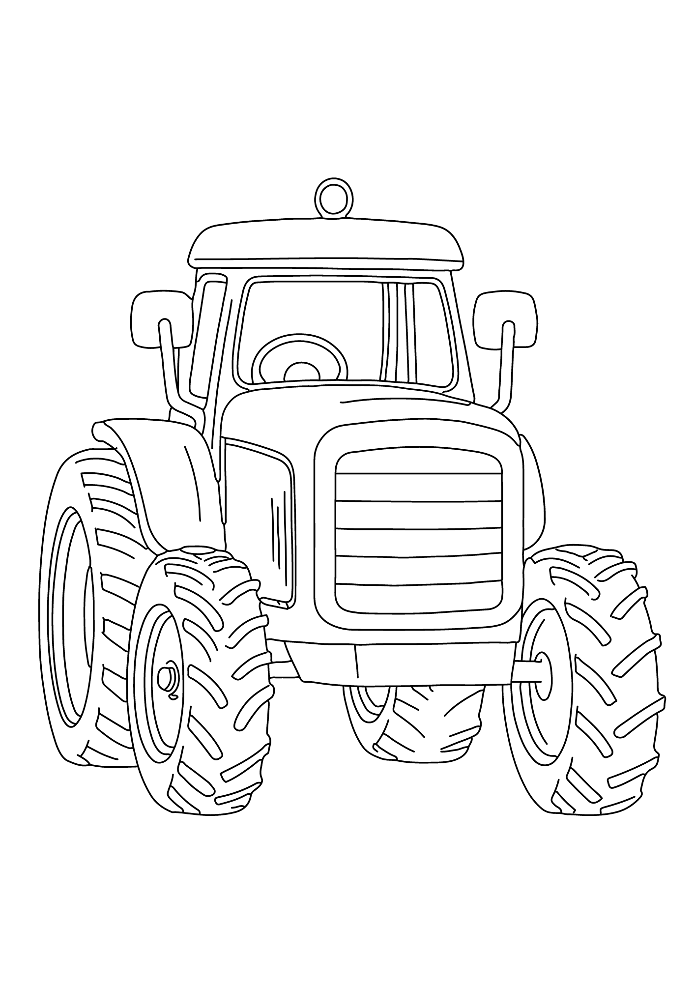Case Tractor Coloring Page