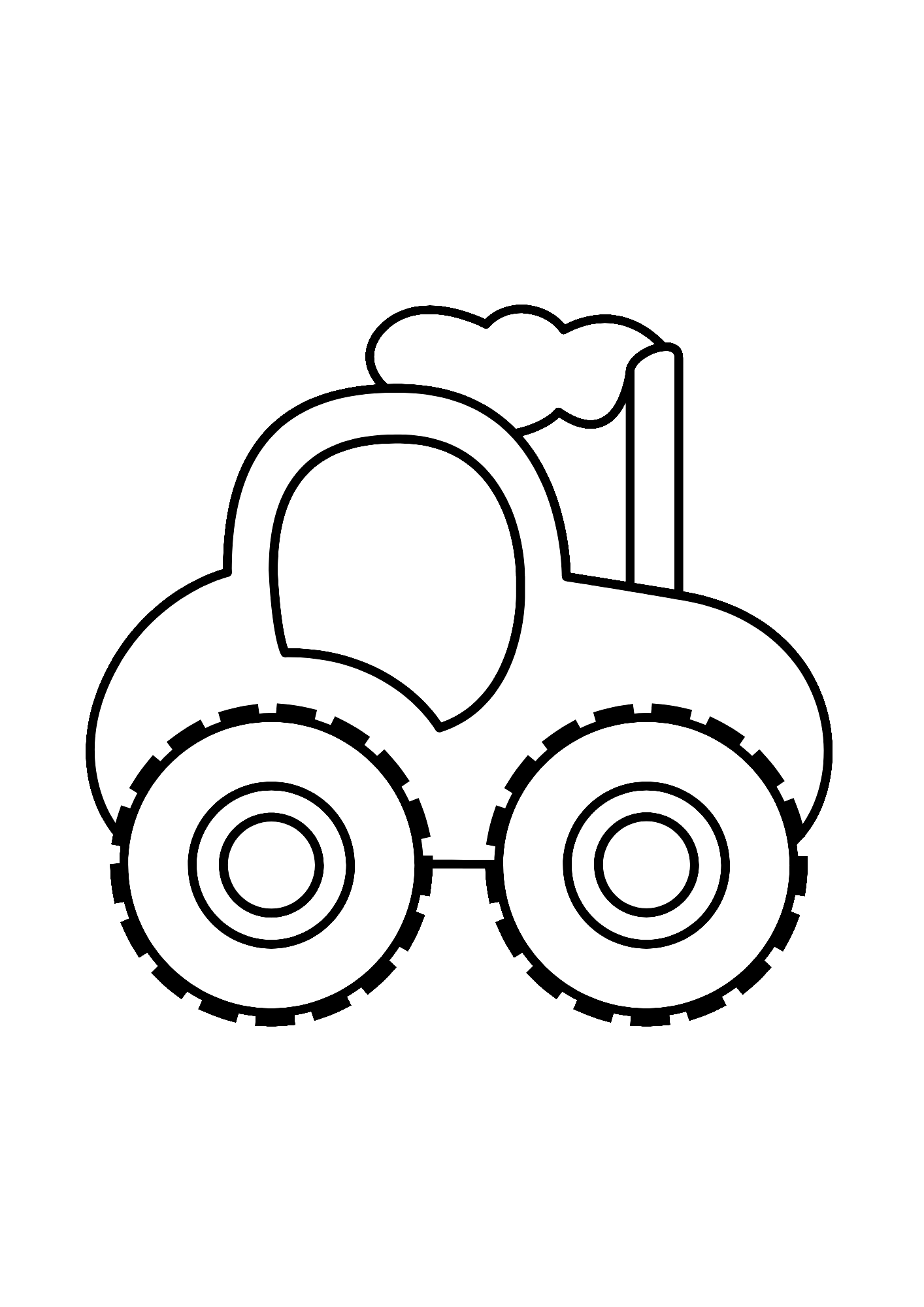 Easy Tractor Coloring Pages