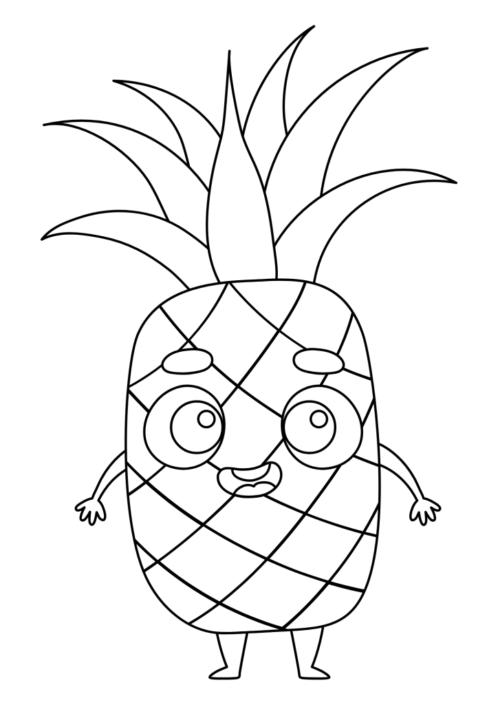Free Pineapple Printable Coloring Pages