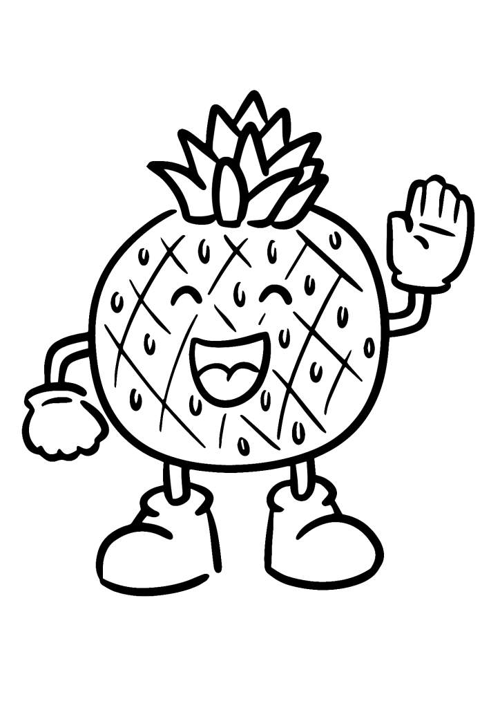 Image Of Pineapple Coloring Pages