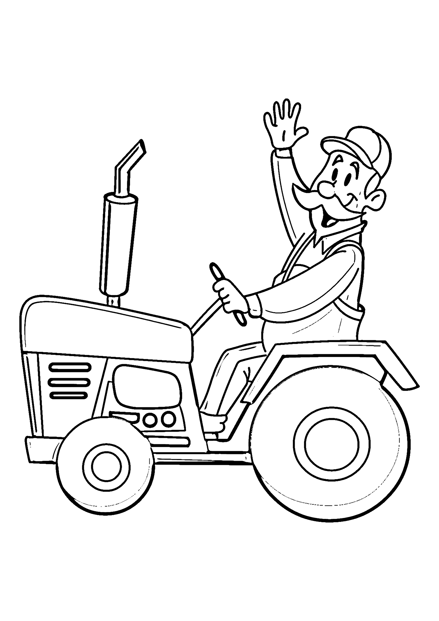 Tractor Drawing Coloring Pages