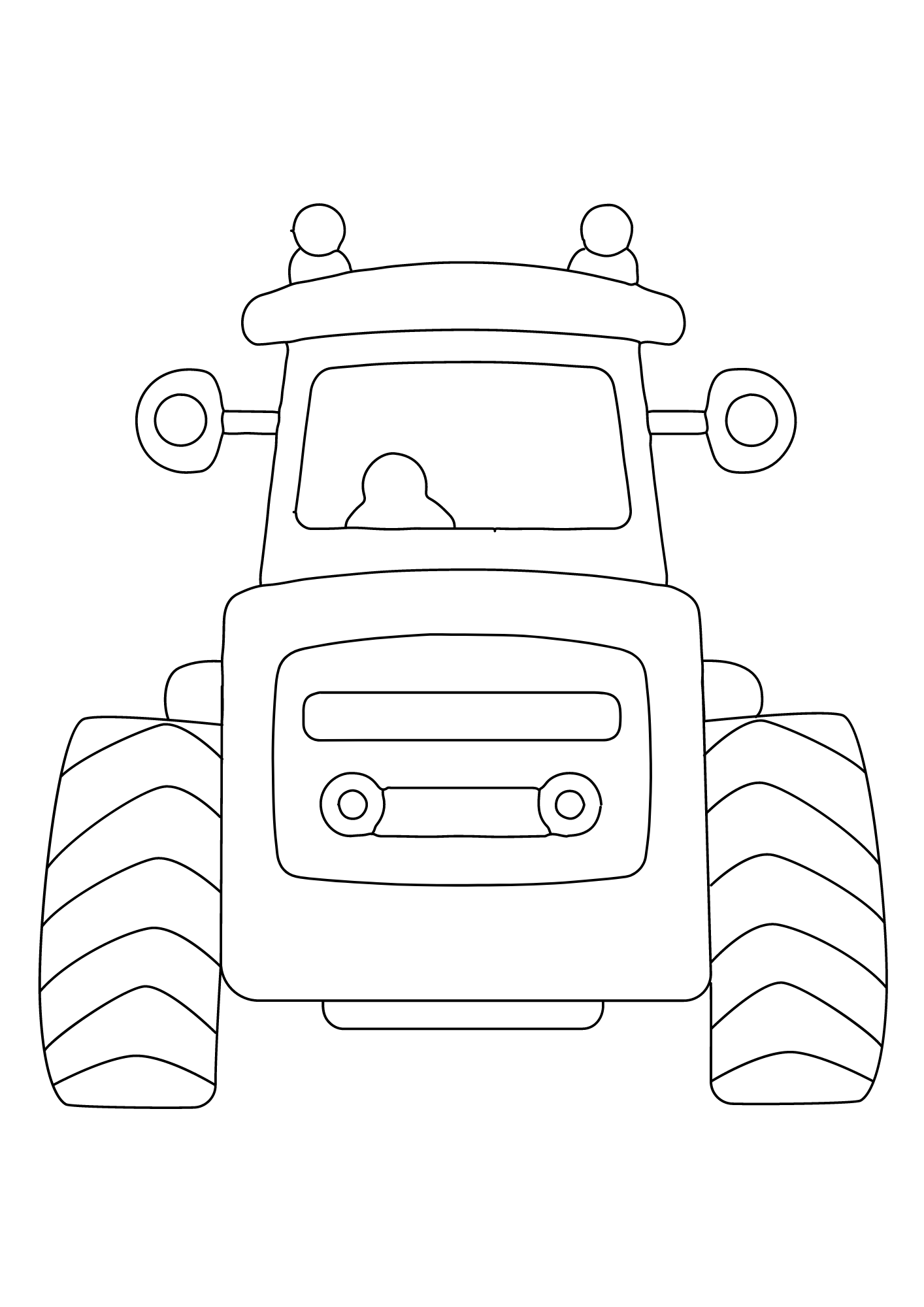 Old Tractor Coloring Pages