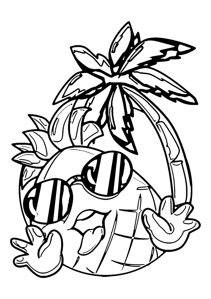Sweet Pineapple Coloring Pages