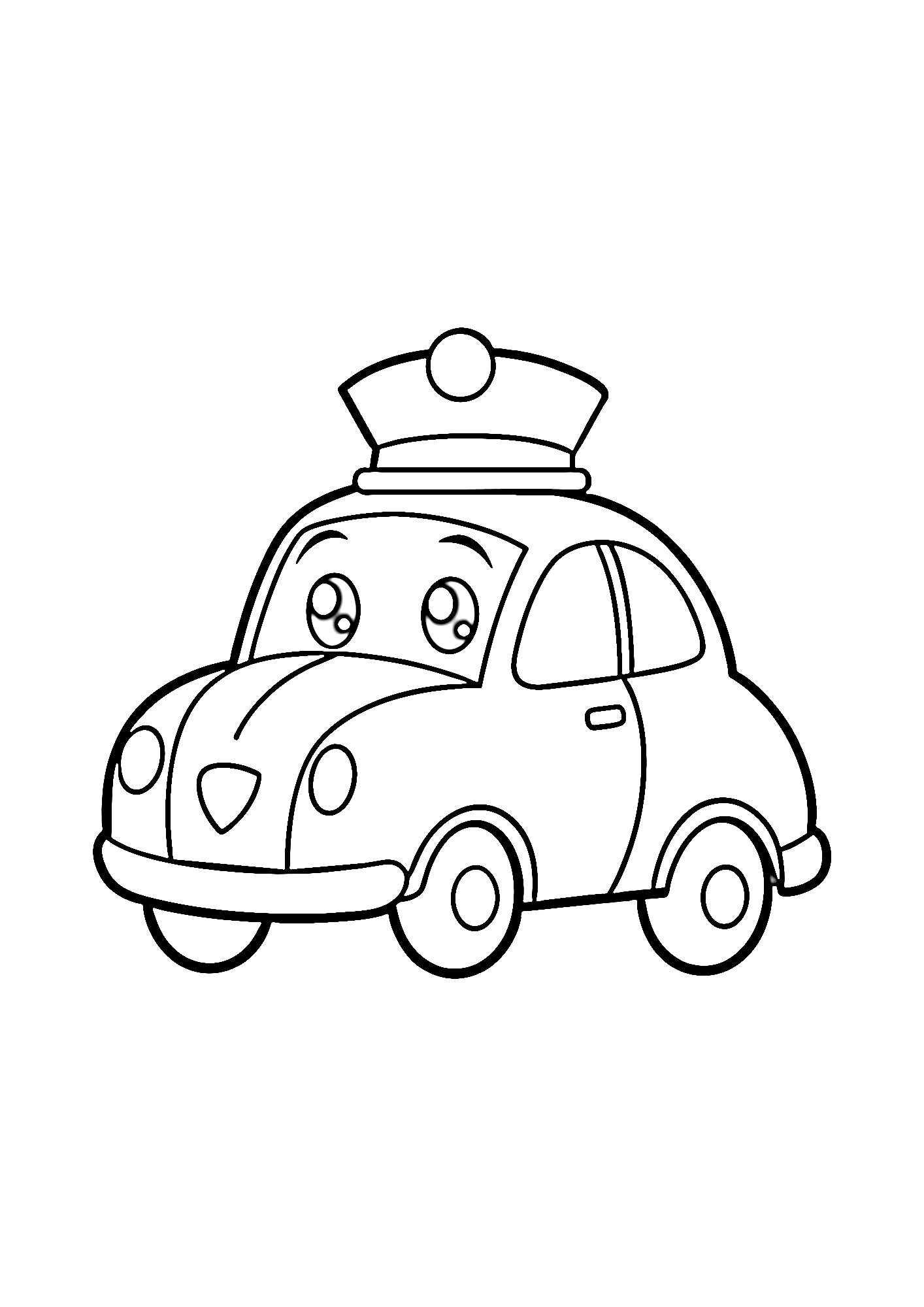 Cute Police car Coloring Pages