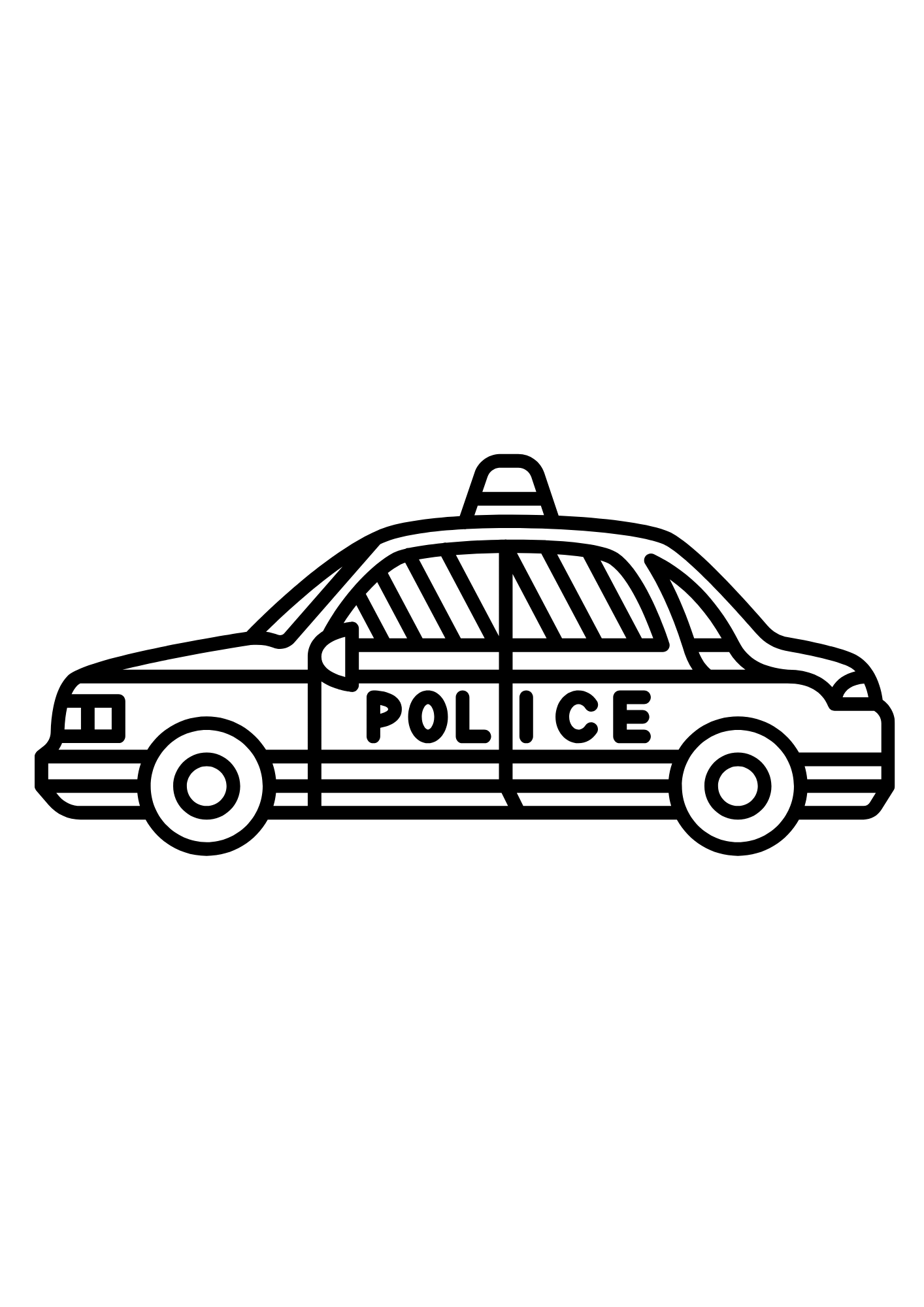 Police car Drawing Coloring Pages