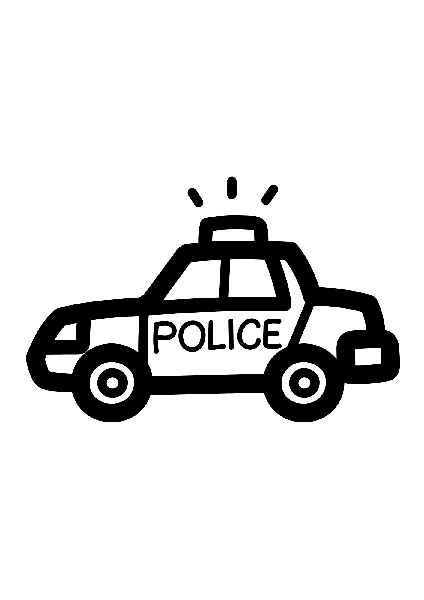 Police Car For Children Coloring Pages