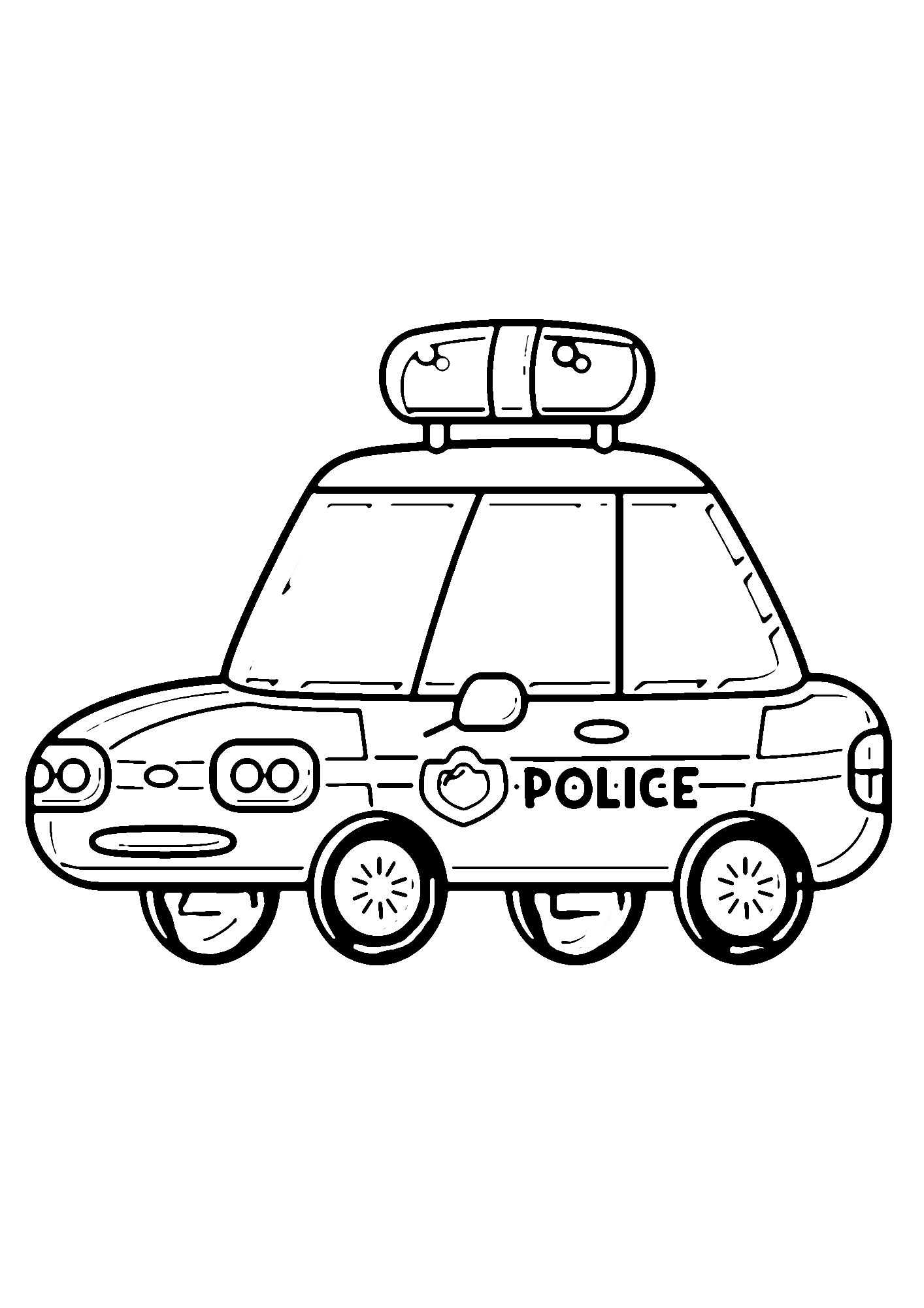 Police Car Picture Coloring Pages
