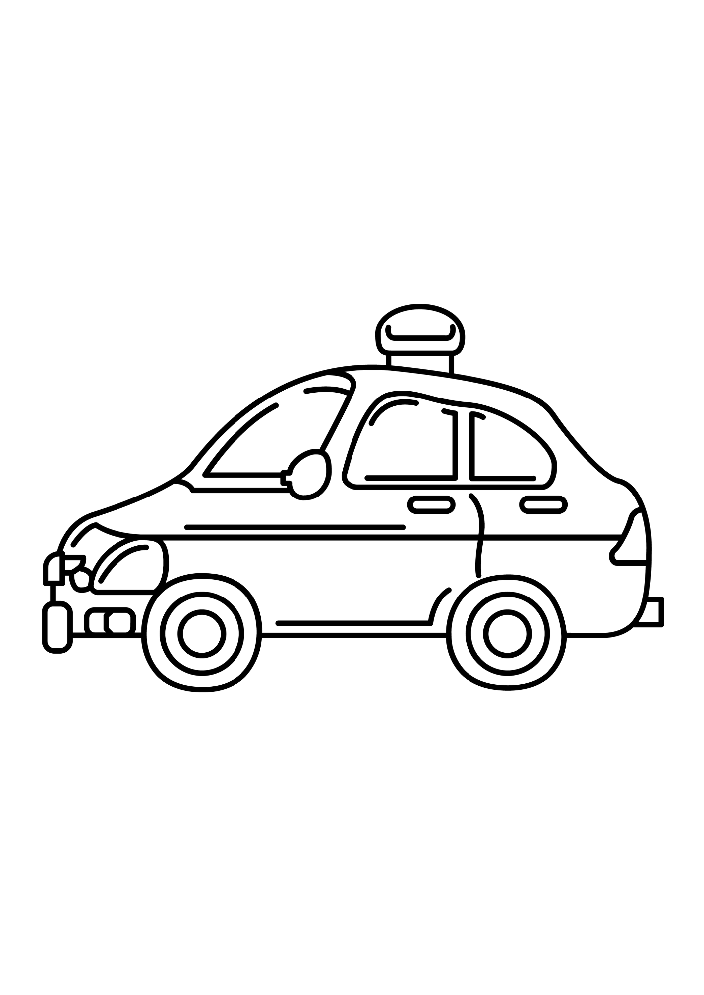 Police Car Printable For Kids Coloring Pages