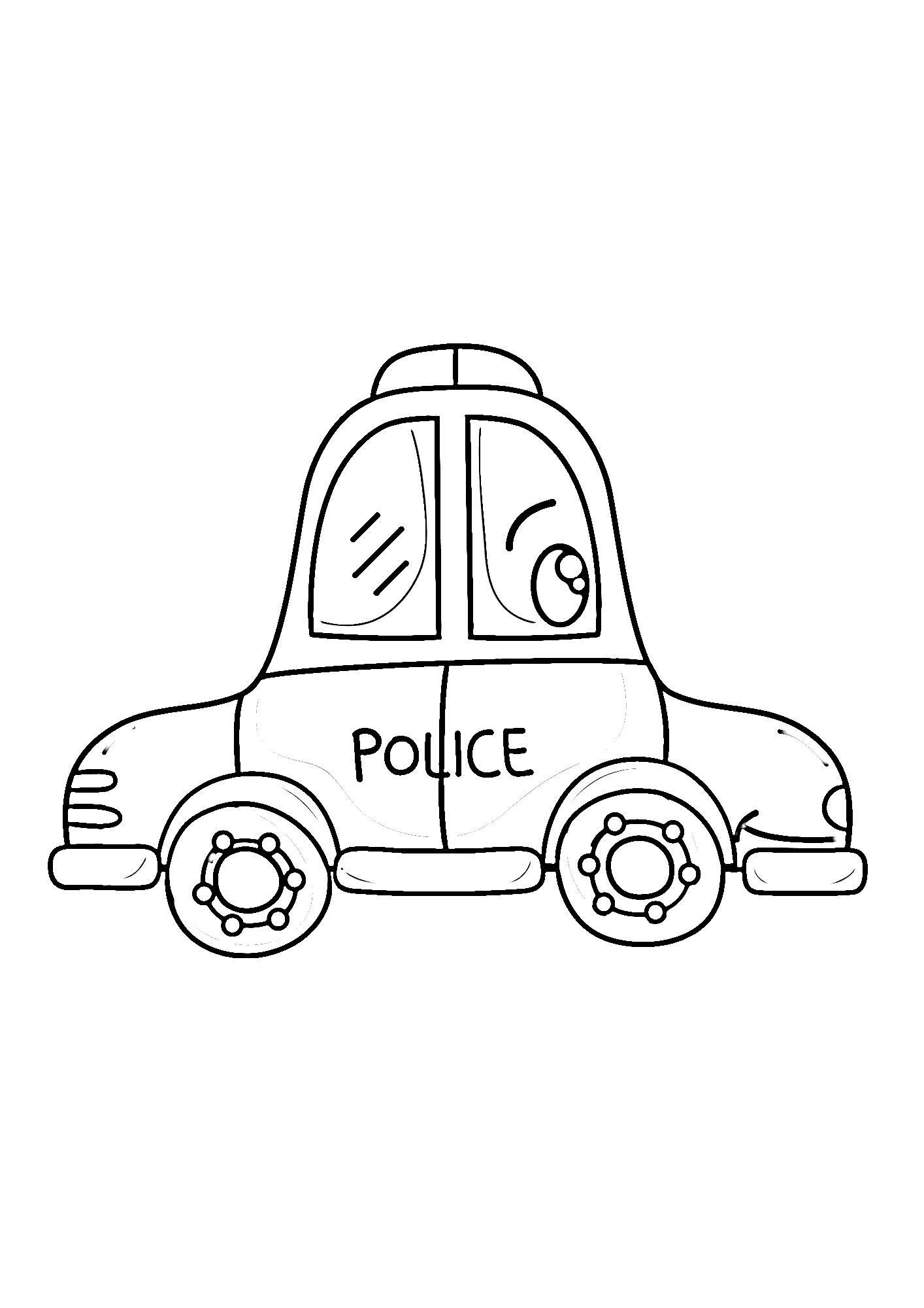 Police Car Toy Coloring Pages